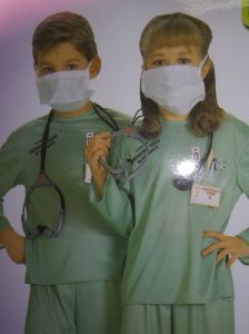Kids Costumes to Hire - ER Doctor- Green Scrubs - CHILD